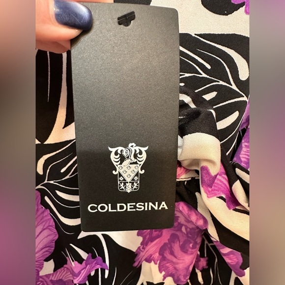 Coldesina floral doman sleeve elastic waist top NWT - Picture 4 of 6